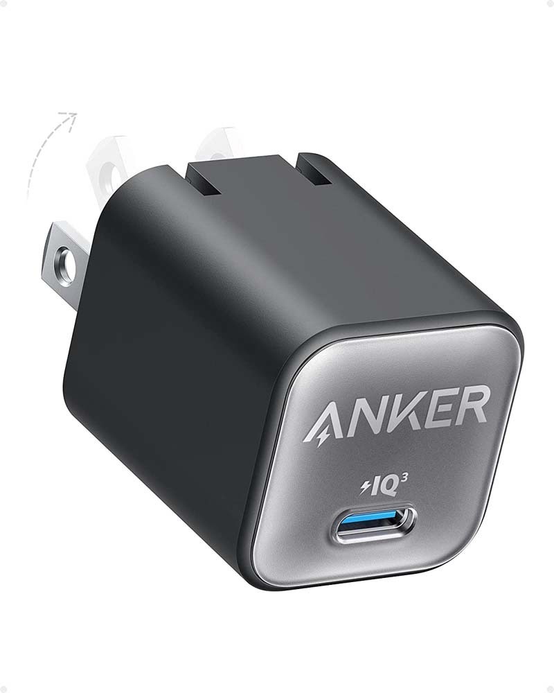 Anker 511 Nano 3 USB-C GaN Charger 30W PIQ 3.0 Foldable PPS Fast Charger Black
