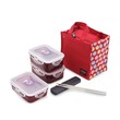 Lock&Lock Lunch Box 3PCS Set With Bag HPL814DBR