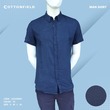 Cottonfield Men Short Sleeve Plain Shirt C19 (Large)