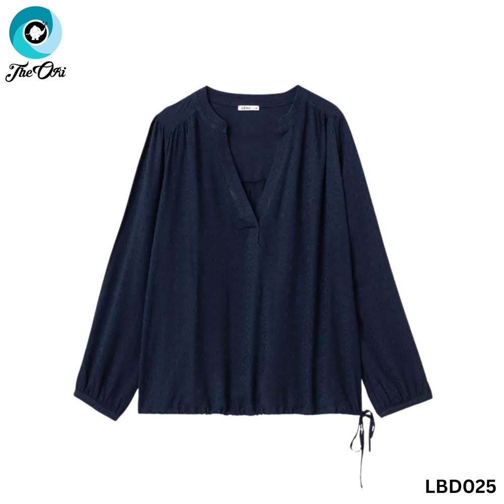 The Ori Women Long Sleeve Top LBD025 Blue (Medium-48)