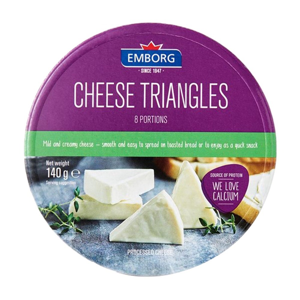 Emborg Processed Cheese Portions Trangel 140G