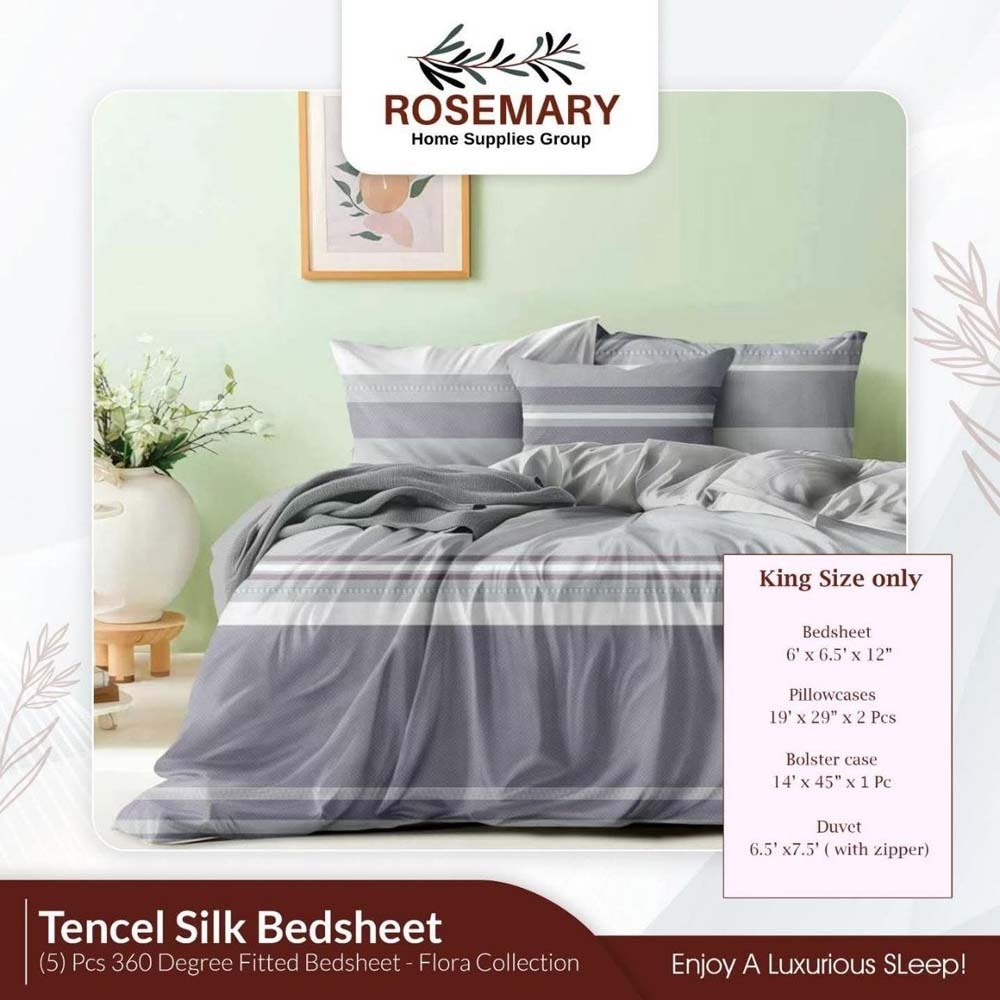 Rosemary Flora Collection Bedsheet Set (5PCS) RM-RM-TBS1001 (TB-13)