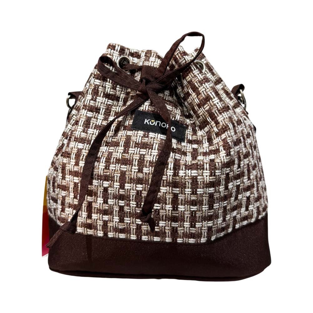 Konoko Bucket Bag (Brown Tweed)
