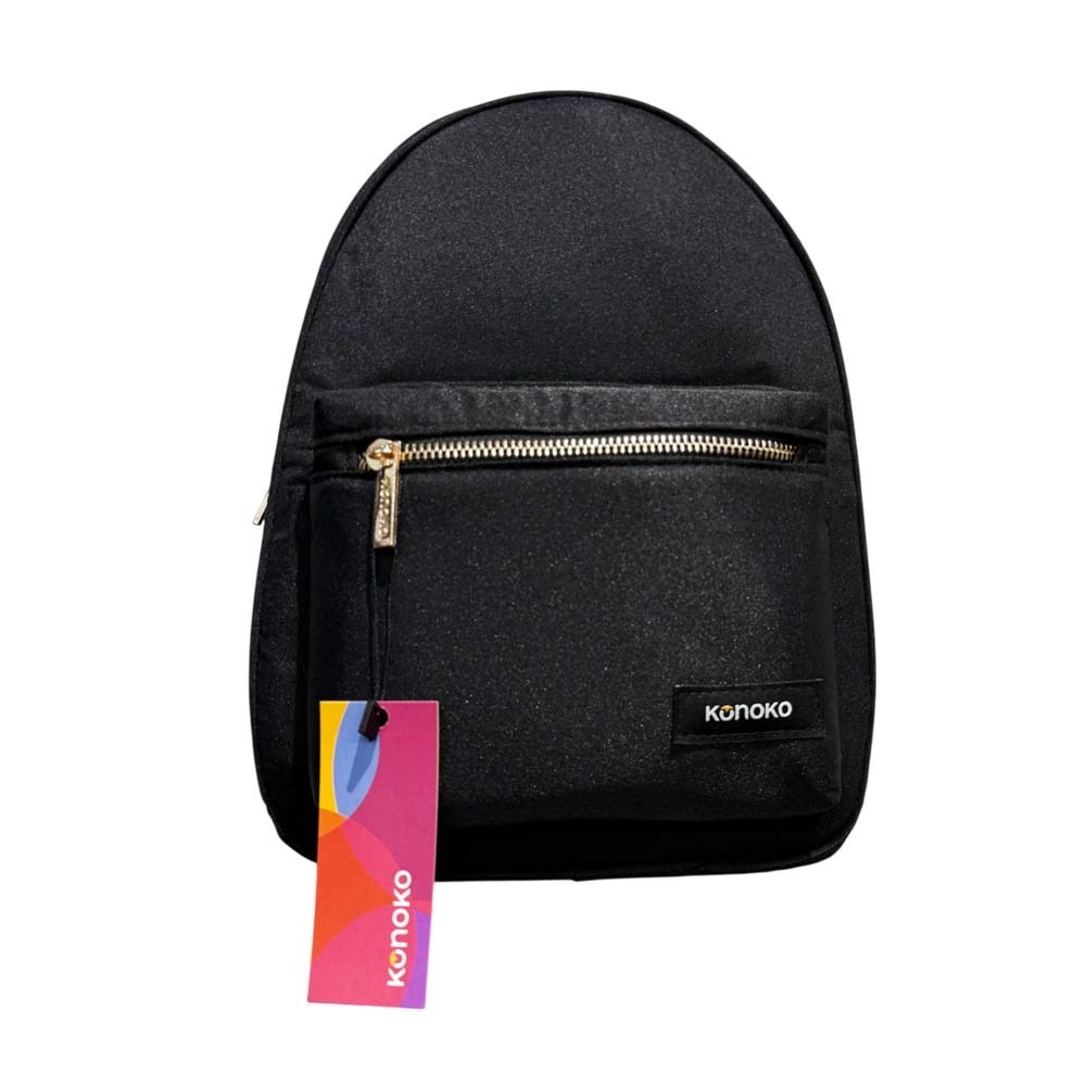 Konoko Cotton Mini Backpack Medium (Black)