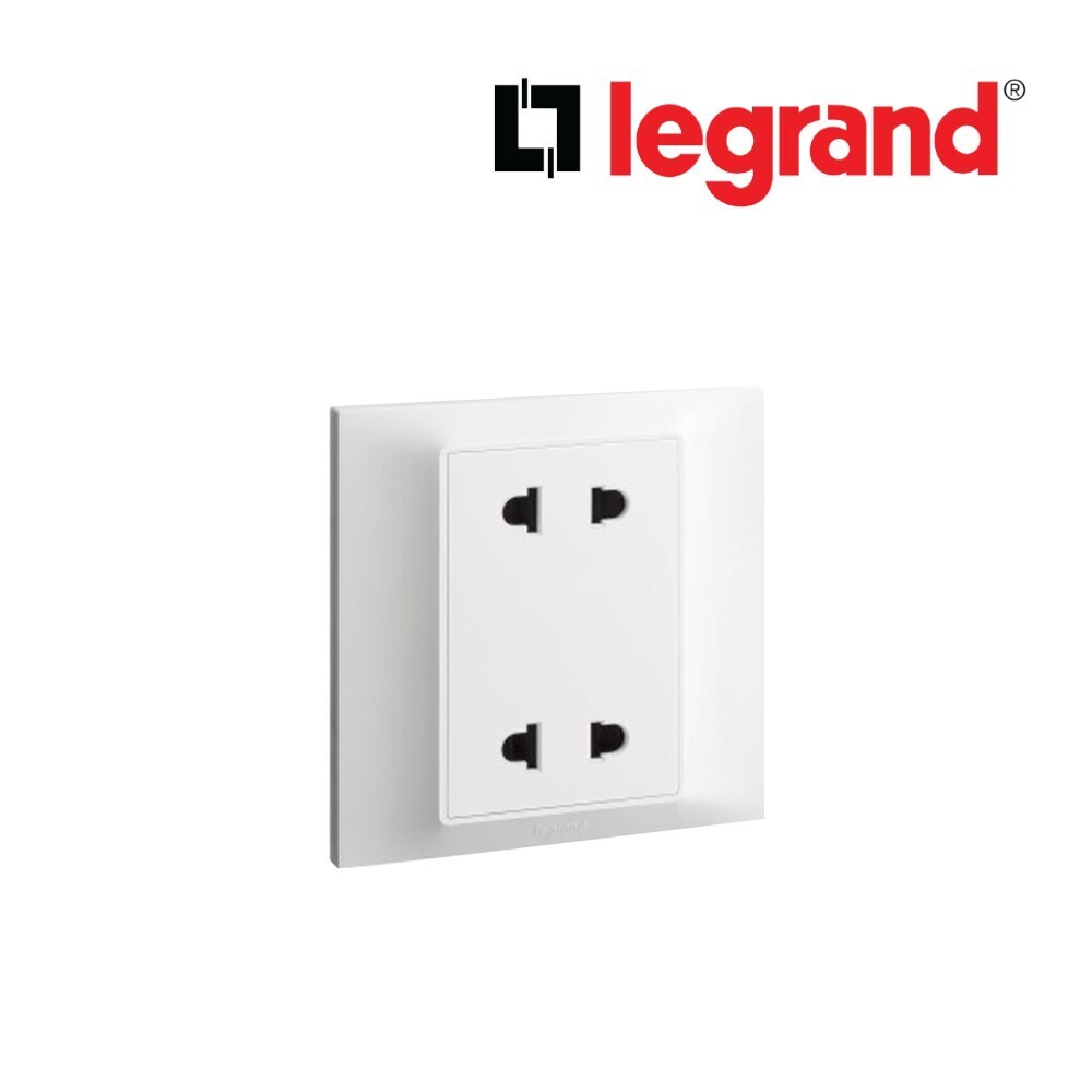 Legrand LG-1G 2X2P EURO-US SOCKET WH (617662) Switch and Socket (LG-16-617662)