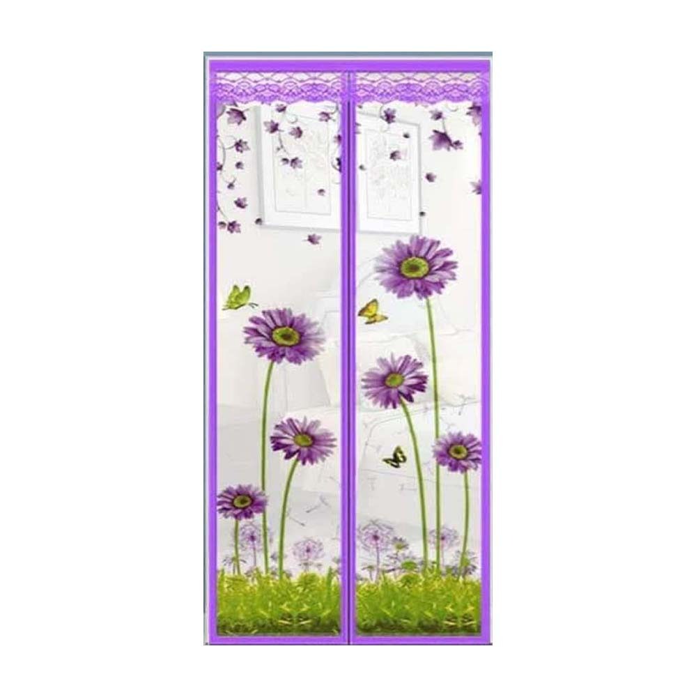 Magnetic Mosquito Net Curtain Purple