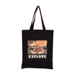 Rio Korean Cotton Tote bag- explore Black