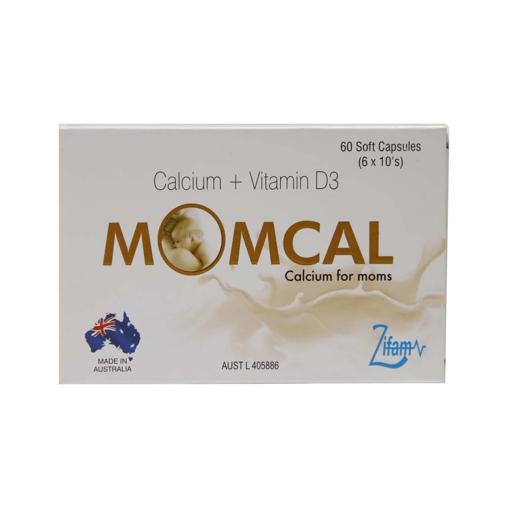 Momcal Calcium 250MG&Vitamin D3 400Iu 10PCS 1X6