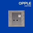OPPLE OP-C021083A-Y-S (2Pin Socket with switch) Switch and Socket (OP-21-208)