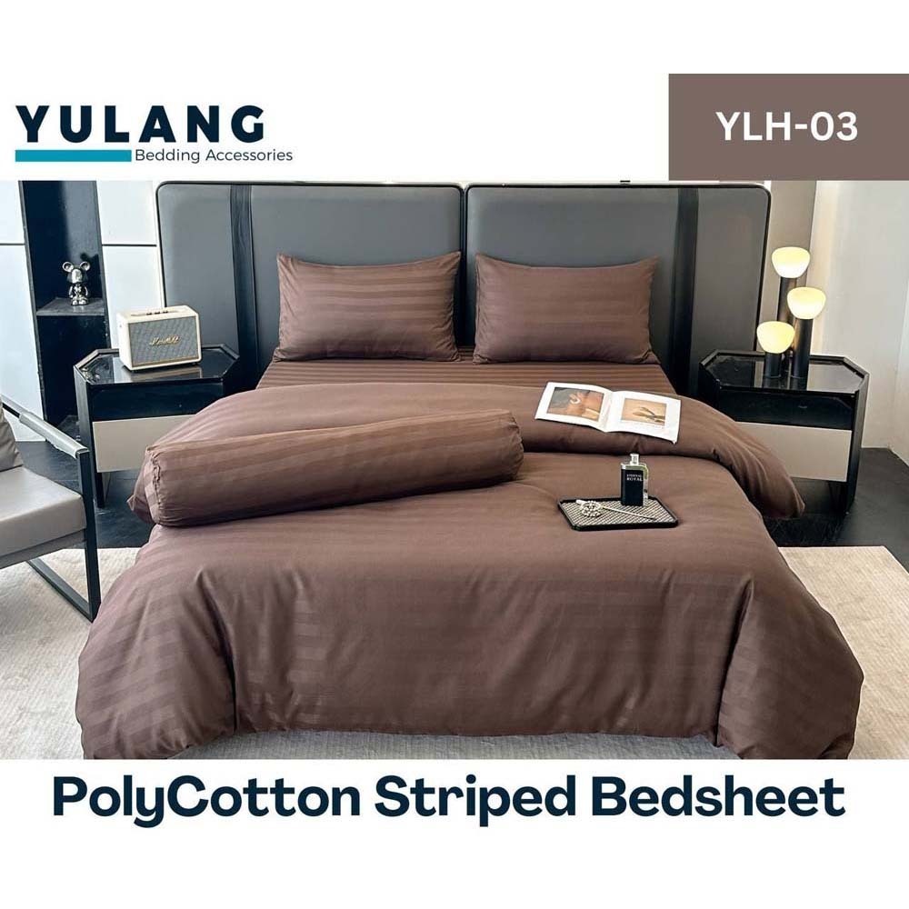 Yulang Polycotton Hotel Stripped Bedsheet Single (3PCS) YLH-03