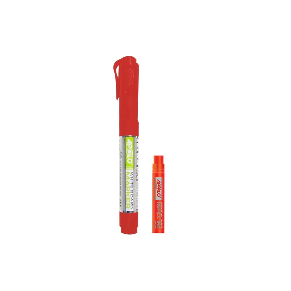 Apolo Whiteboard Marker & Refill Red 9517636201400