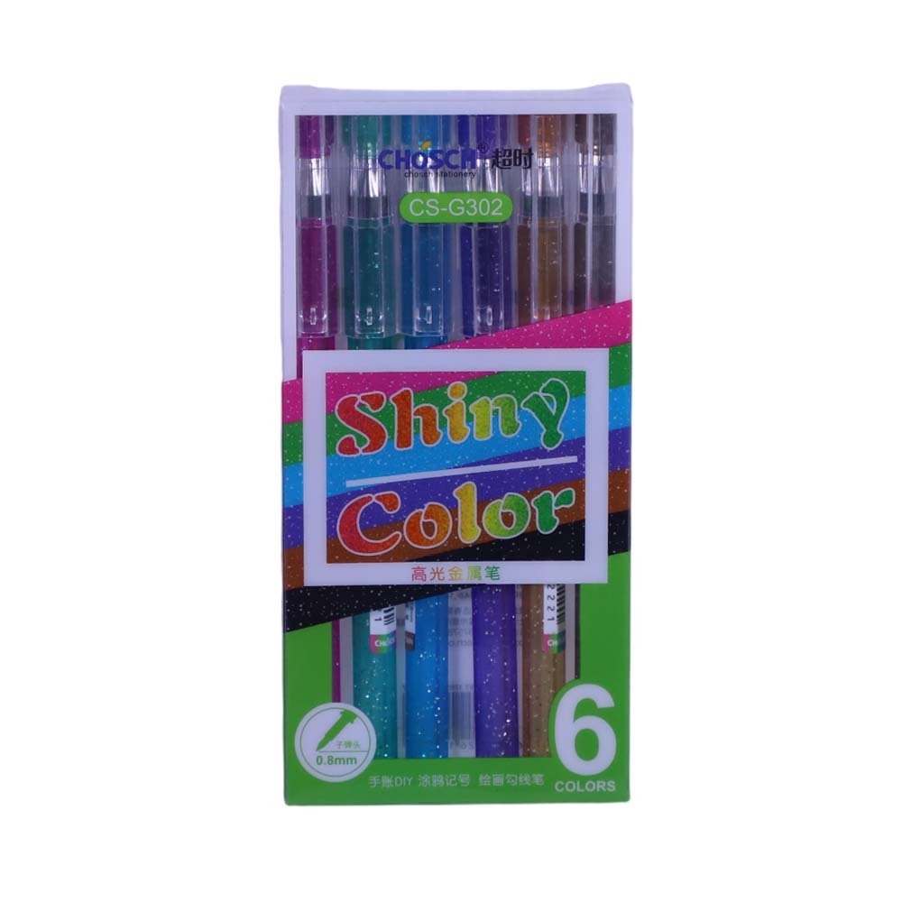 Chosch Gel Pen 0.8mm 6PCS CS-G302