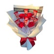 Artificial Roses & KitKat Chocolate Bouquet