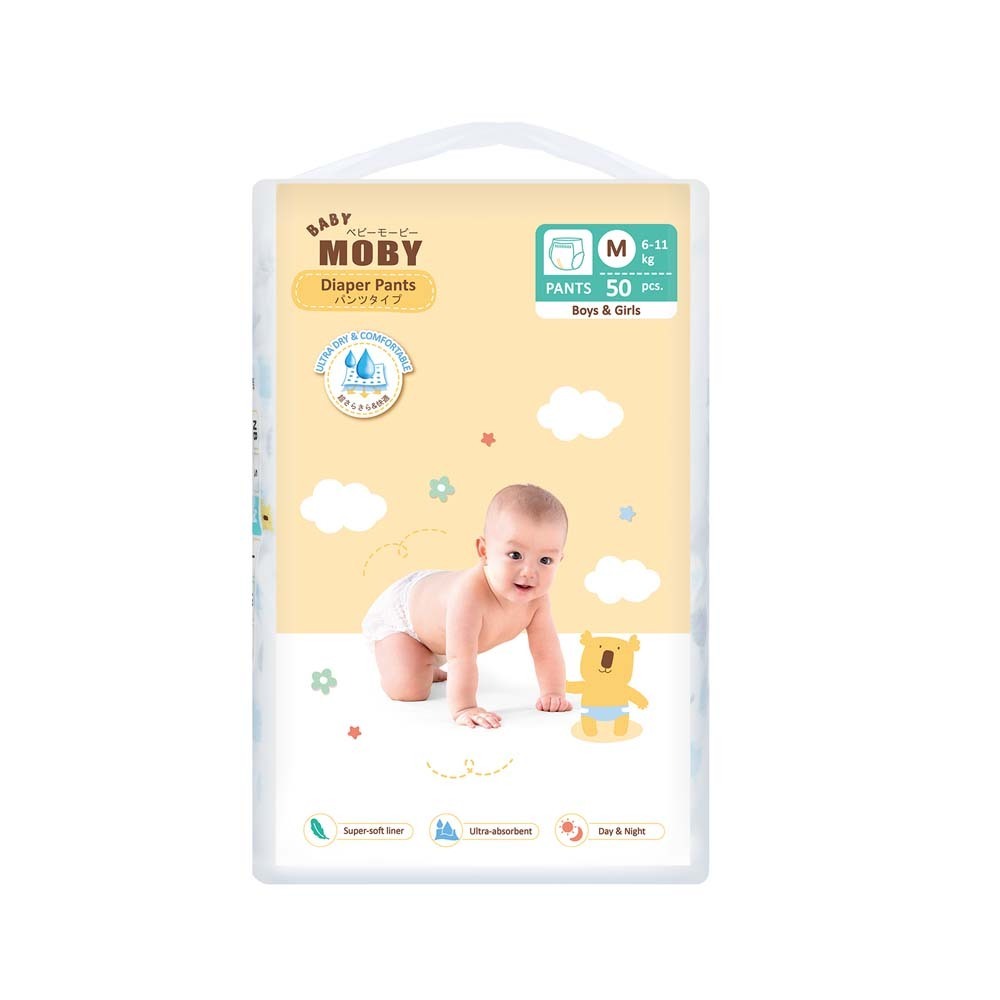 Baby Moby Diaper Pants Medium  50PCS