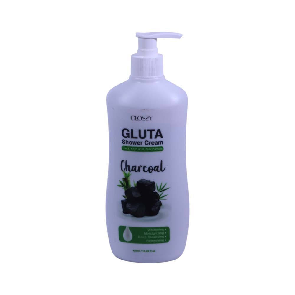 Glossy Gluta Shower Cream Charcoal 450ML