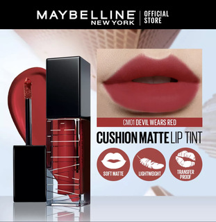 Maybelline Color Sensational Cushion Matte Liquid Lips 6.4ML Cm01 - The Devil Wears Red