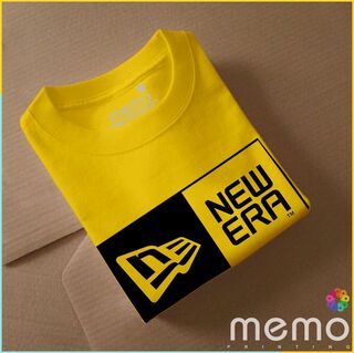 memo ygn new era  unisex Printing T-shirt DTF Quality sticker Printing-Yellow (XXL)