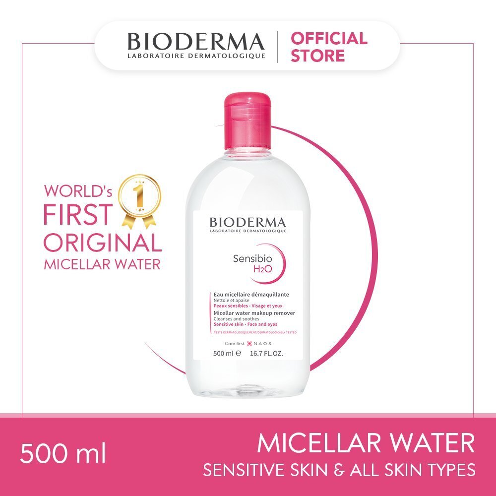 Bioderma Sensibio H2O Micellar Water Makeup Remover 500ML