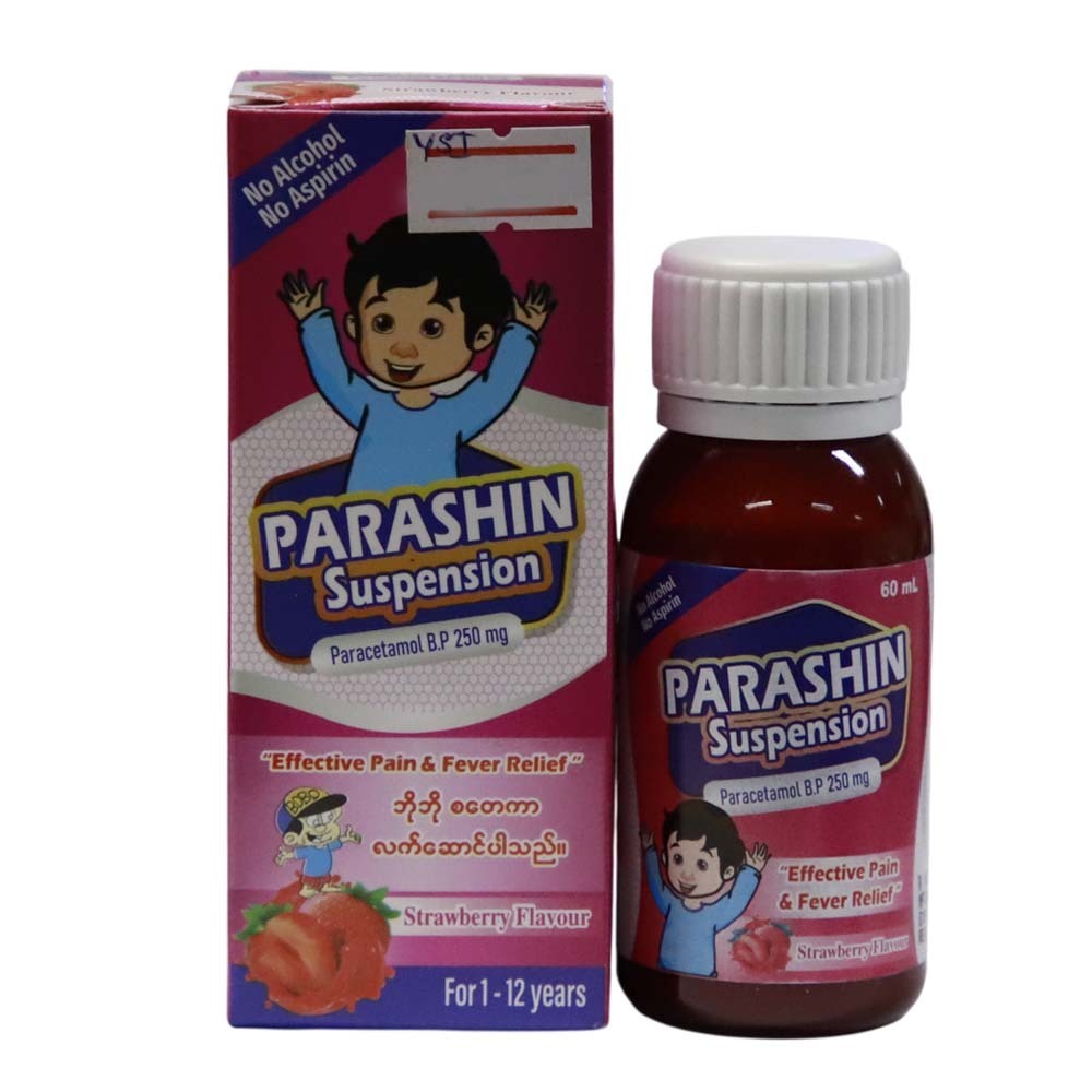 Parashin Paracetamol Suspension 250MG Strawberry 60ML