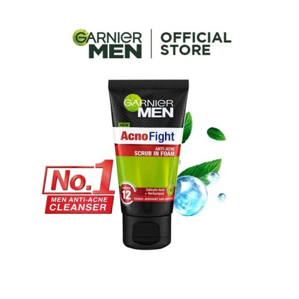 Garnier Men Acno Fight Anti-Acne Scrub In Foam 50ML