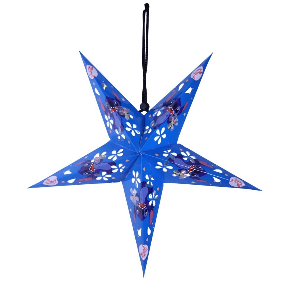 Uncle Gyi Printed Paper Star Lantern Blue 5PCS