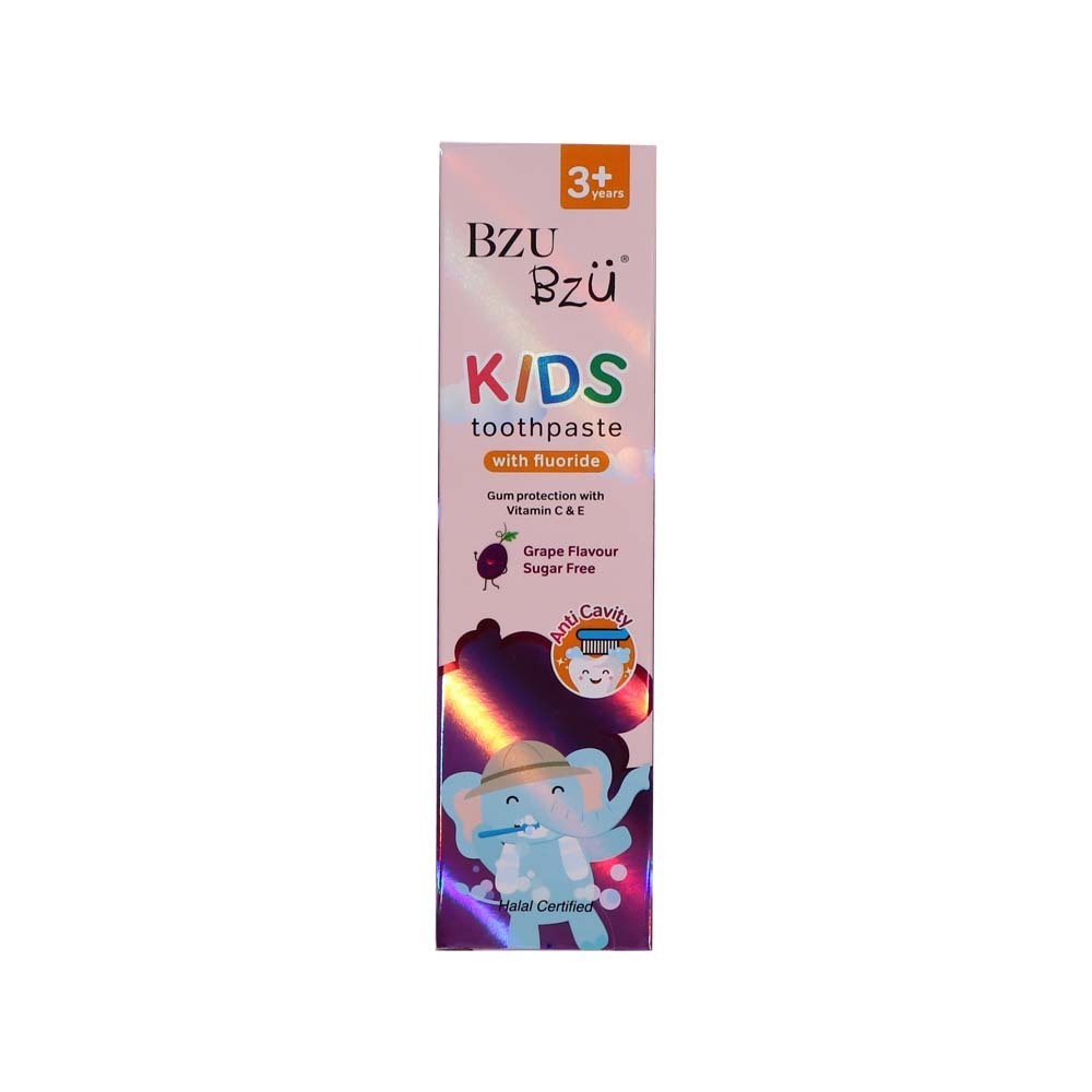 Bzu Bzu Kids Toothpaste Grape 50G 3+Years