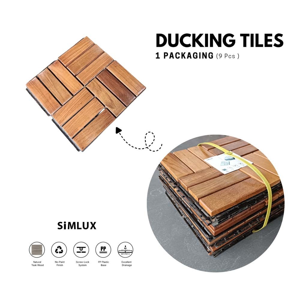 Ikea SiMLUX Easy Floor - Floor Decking 9 PCS