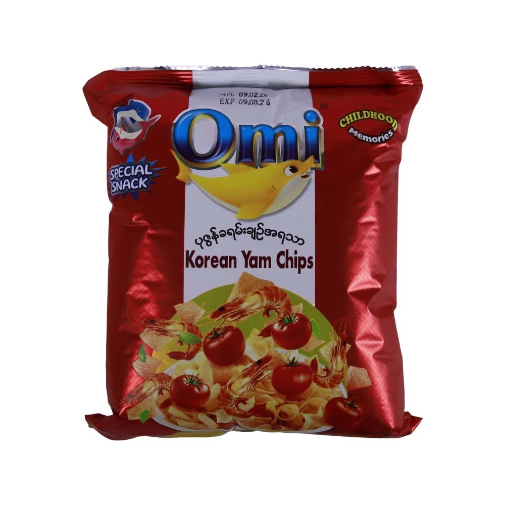 Omi Korean Yam Tapioca Chips Prawn Tomato 35G
