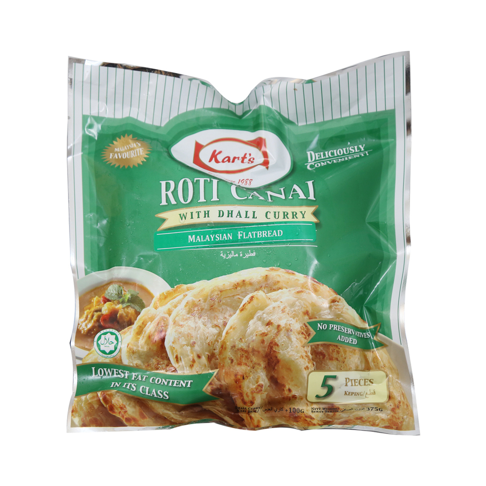 Kart Roti Canai With  Dhall Curry 5PCS 375G