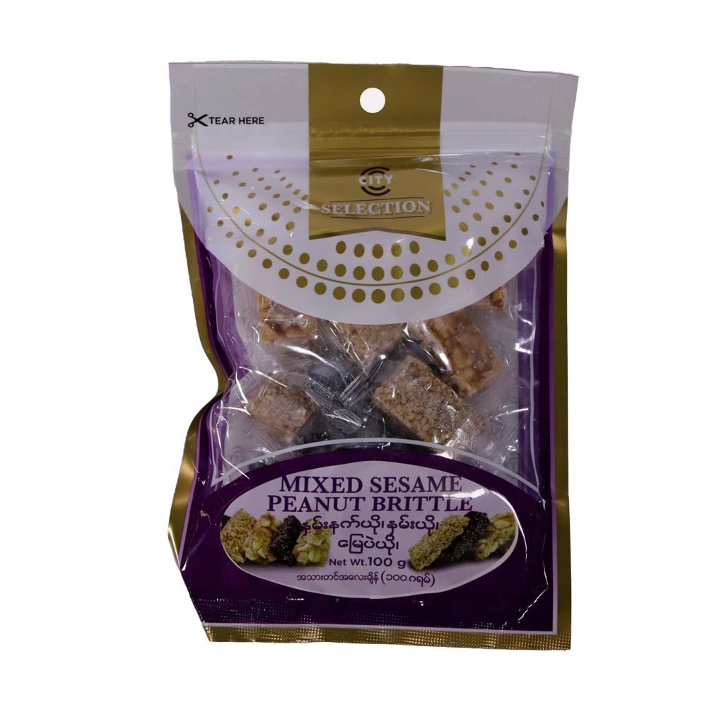 City Selection Mixed Sesame Peanut Brittle 100G