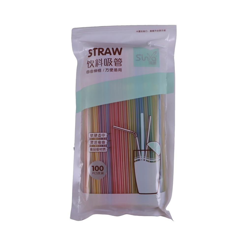Sinya Flexible Drinking Straw 100PCS SY-0160