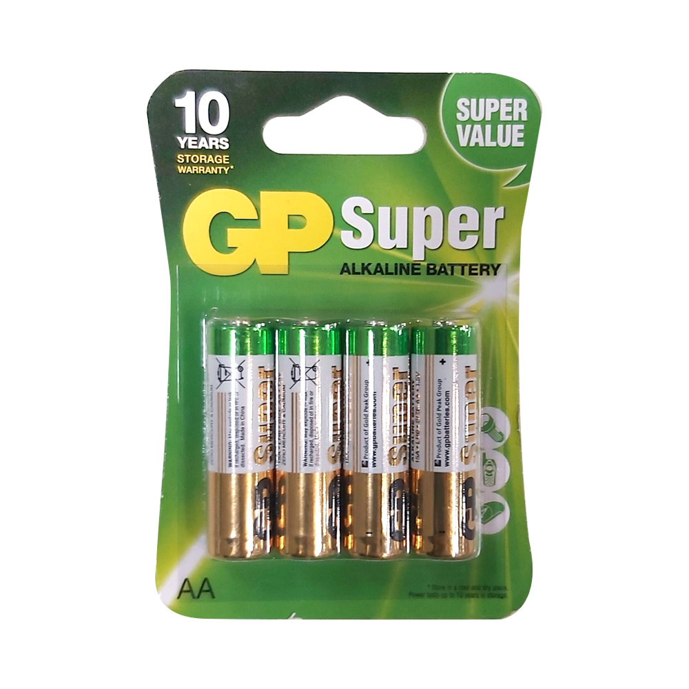 GP Ultra Alkaline Battery AA Size 4PCS GP15AU-2U4