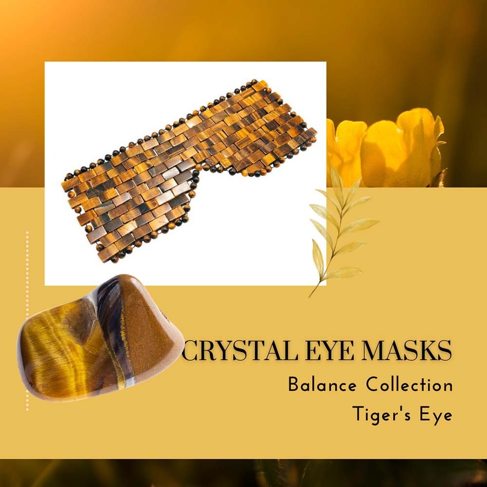 Tiger'S Eye Crystal Eye Mask Yellow Brown EyeMask003