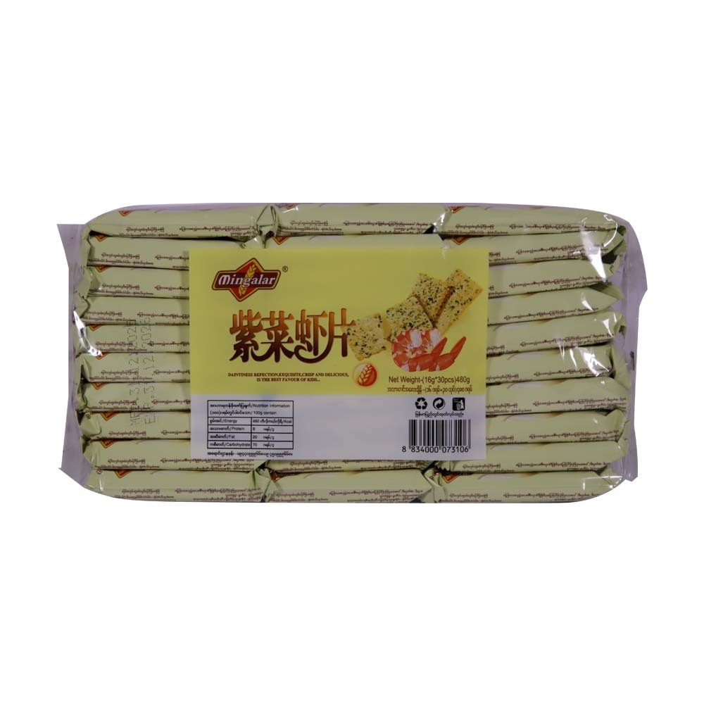 Mingalar Biscuit Shrimp & Seaweed 480G