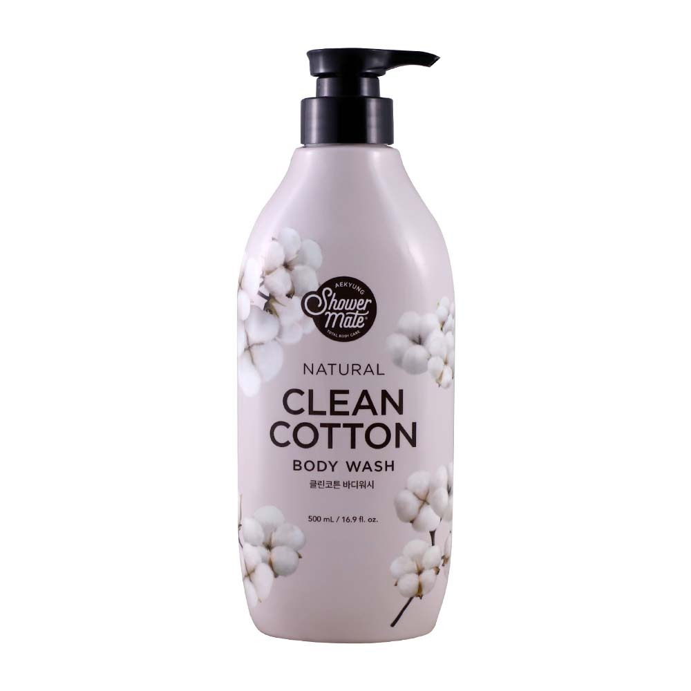 Shower Mate Natural Body Wash Clean Cotton 500ML