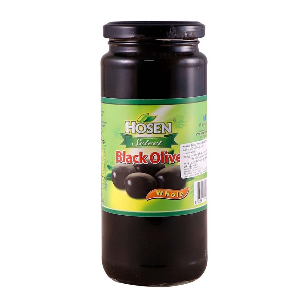 Hosen Whole Black Olives 350G