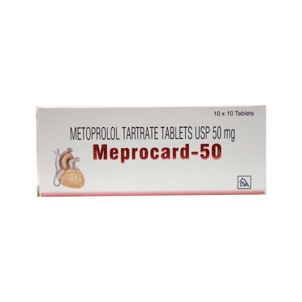 Meprocard-50 Metoprolol 50MG 10PCS x 10
