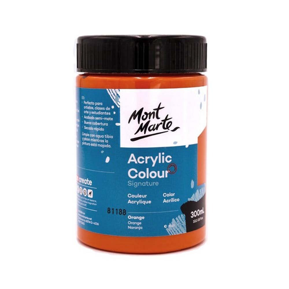 M.M. Acrylic Colour 300ML -Orange Red