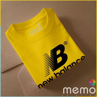 memo ygn New balance unisex Printing T-shirt DTF Quality sticker Printing-White (Medium)
