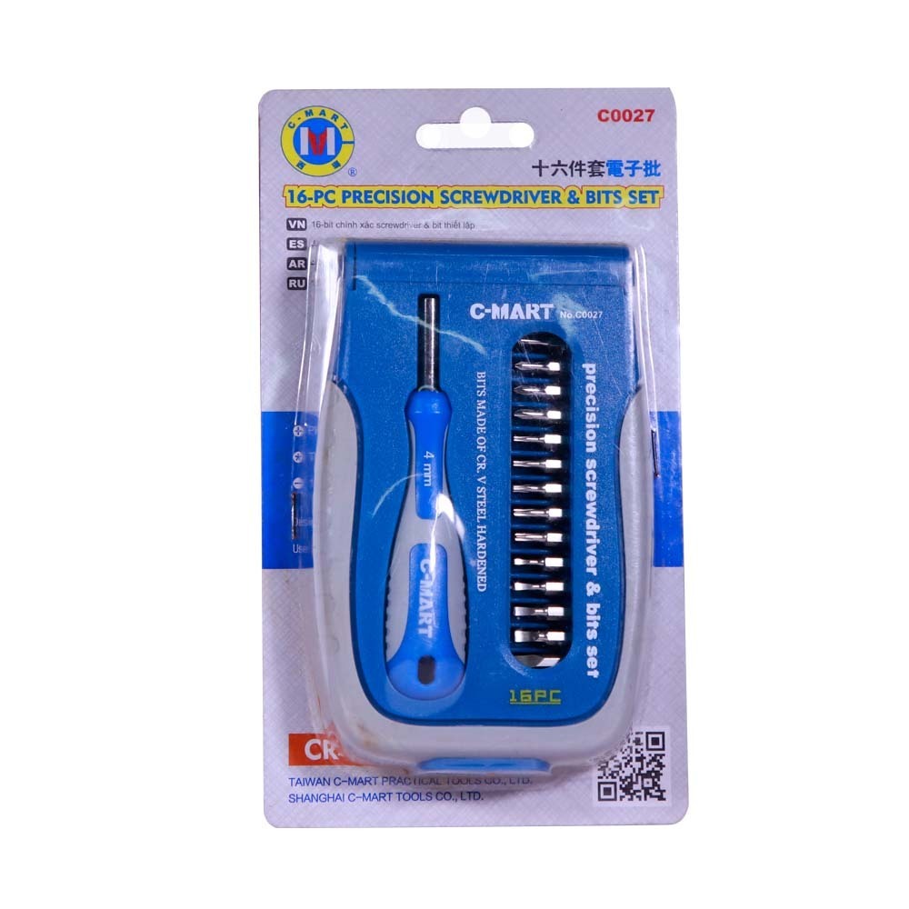C-Mart Perecision Screw Drivers Set 16PCS No.C0027