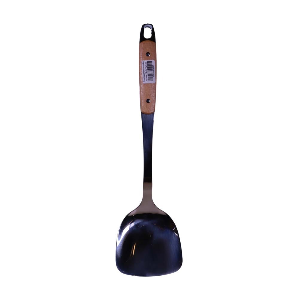 FF Steel Solid Turner With Wooden Handle