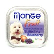 Monge Dog Food Fruit Turkey & Blueberry 100G