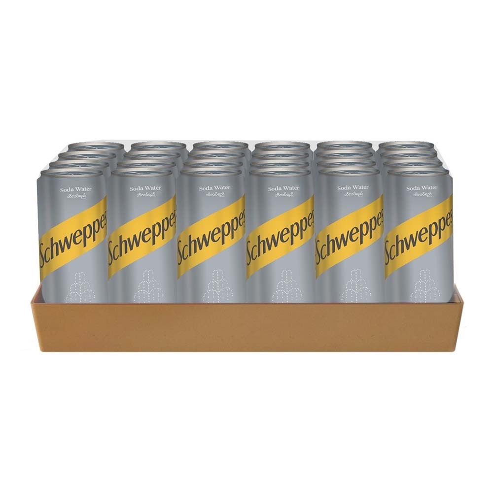 Schweppes Soda Water Carbonated Soft Drink 330MLx24PCS