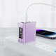 Acefast A47 Pd65W Gan Sparkling Series (2*USB-C+USB-A) Charger 27050010 Purple Alfalfa