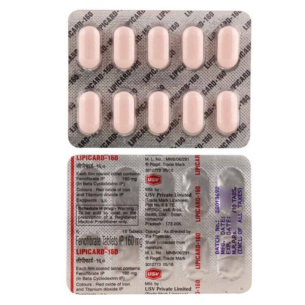 Lipicard Fenofibrate 200MG 7Tablets
