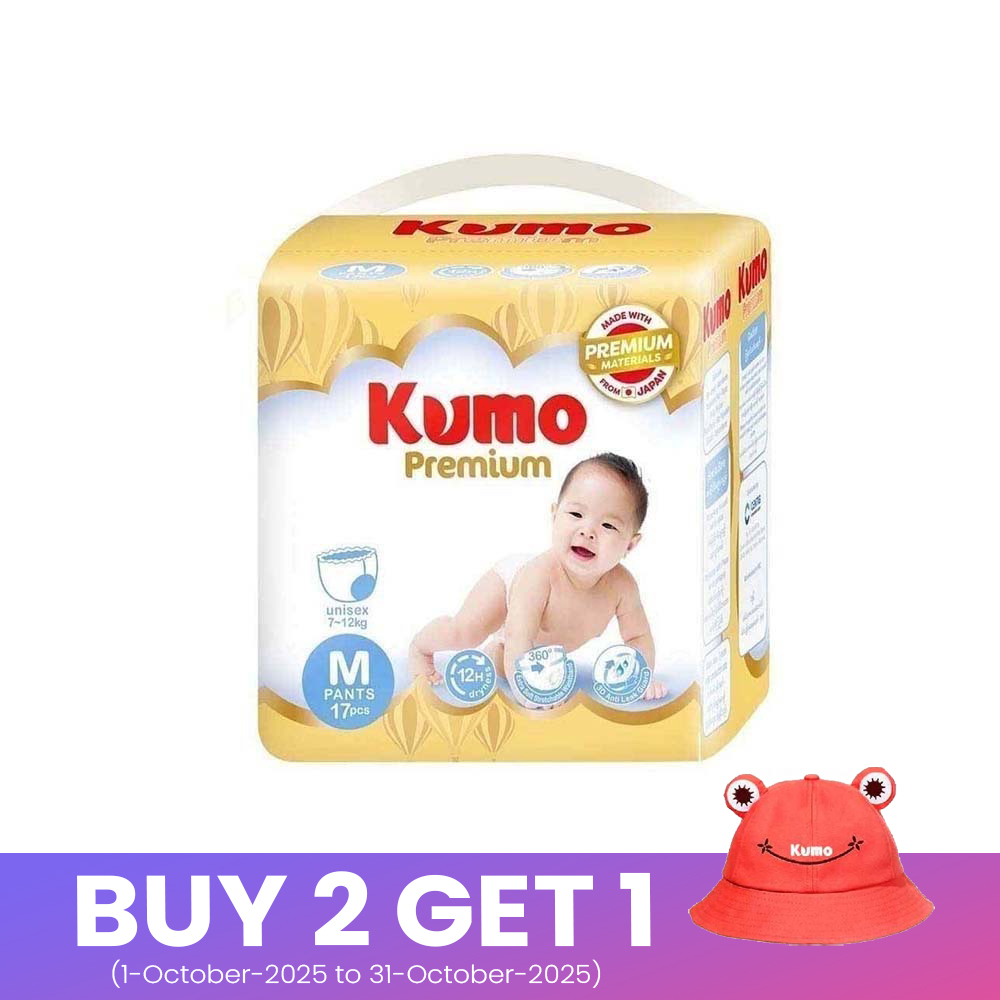 Kumo Premium Baby Diaper Medium Pants 17PCS