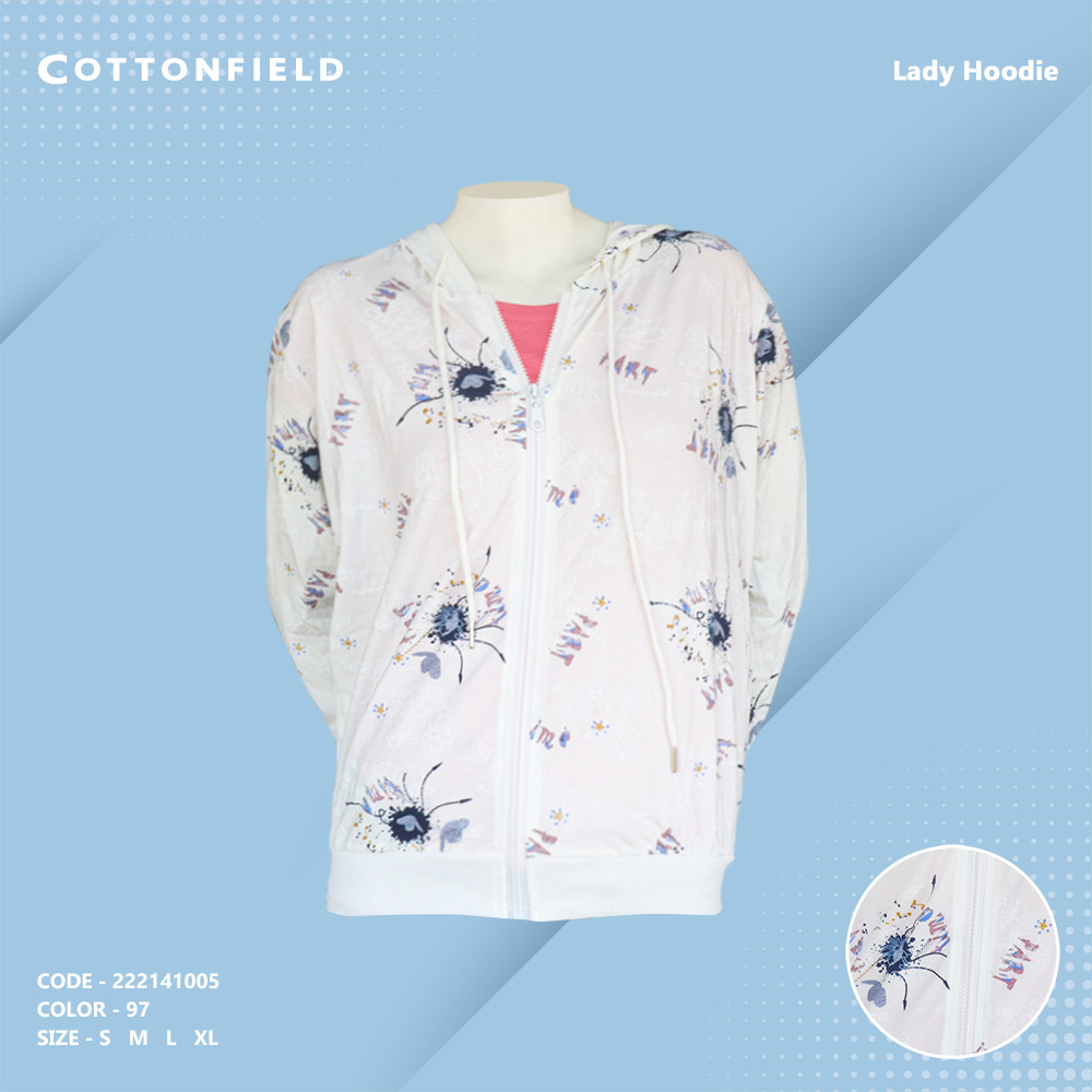 Cottonfield Women Hoodie with zip C97 (Small)