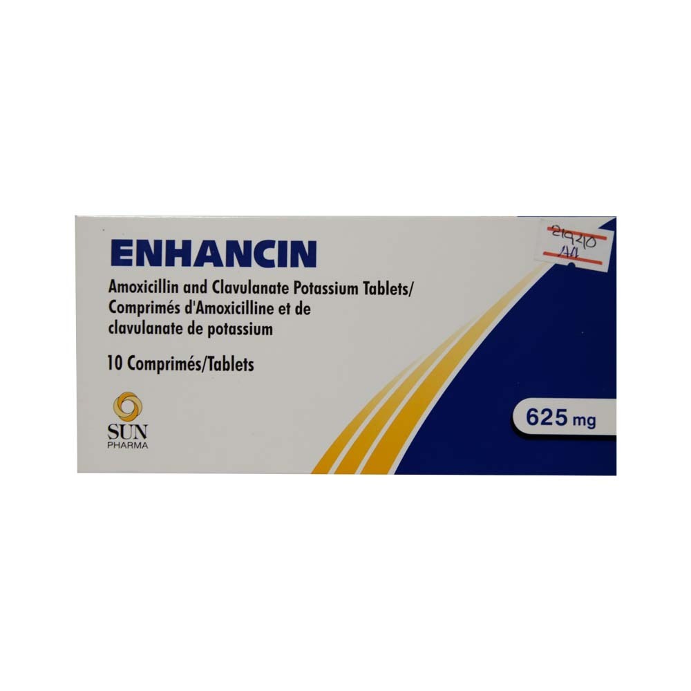 Enhancin 625MG Amoxicillin & Clavulanate 10PCS
