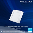 Wellmax Aluminum Series LED Surface Square Downlight 6W L-DL-0021