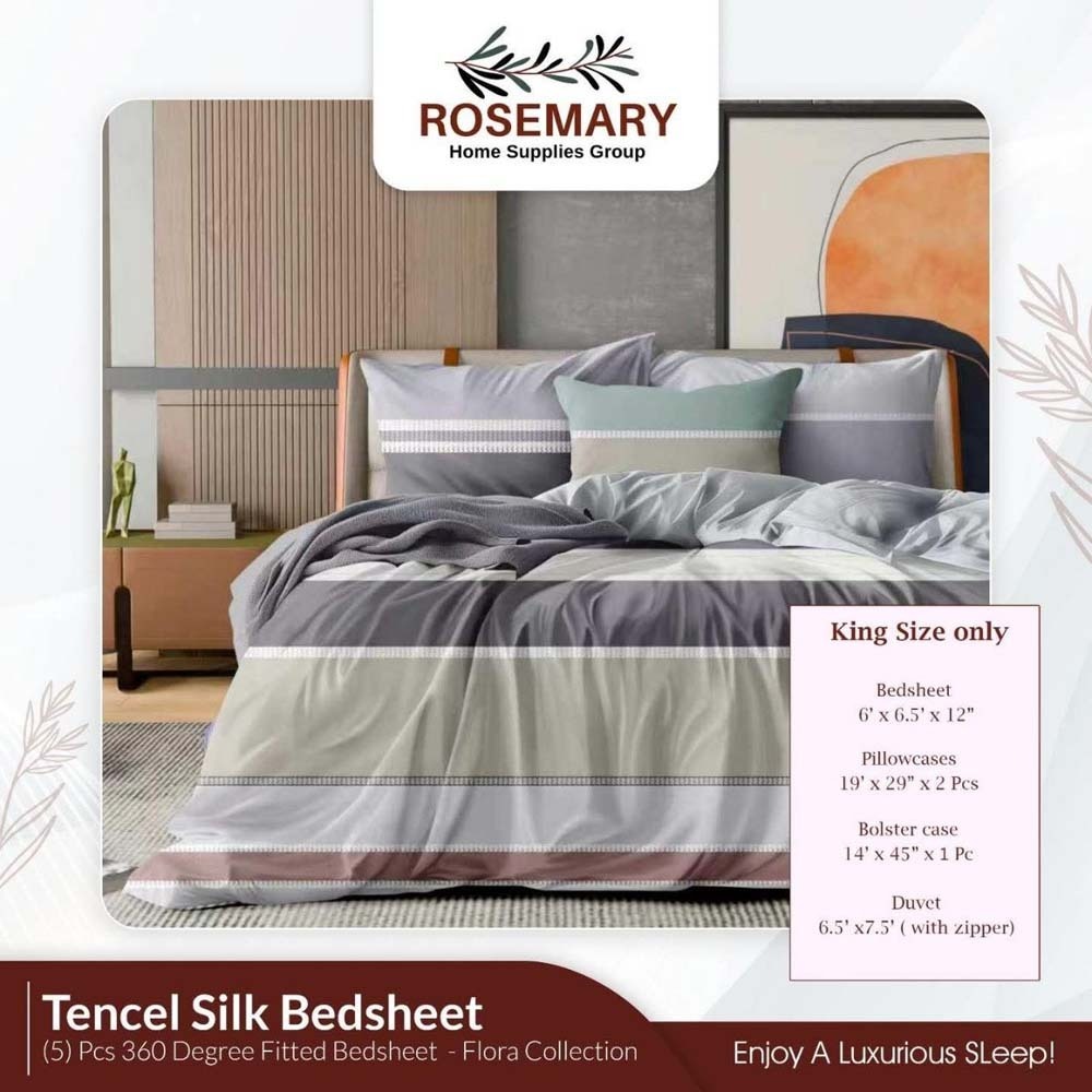 Rosemary Flora Collection Bedsheet Set (5PCS) RM-RM-TBS1001 (TB-12)